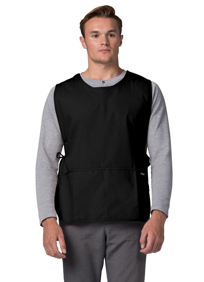 Adar Bib Apron Black - Burgundy - Ceil Blue