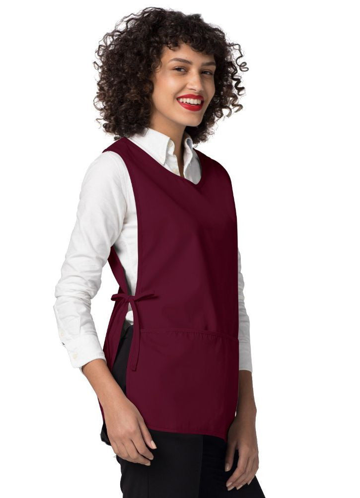 Adar Bib Apron Black - Burgundy - Ceil Blue 1