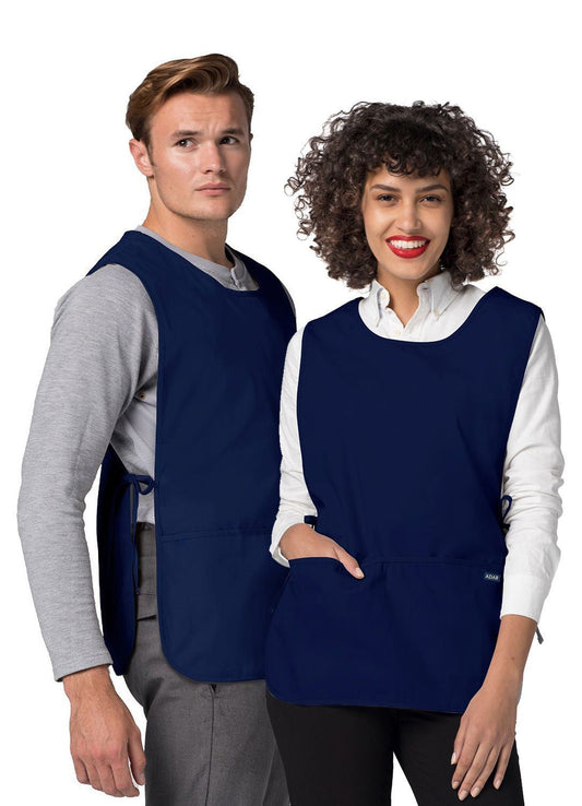 Adar Bib Apron - Navy - Oliver - Pewter