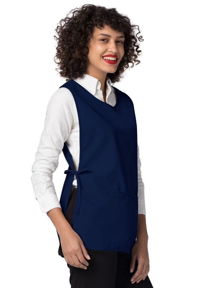 Adar Bib Apron - Navy - Oliver - Pewter