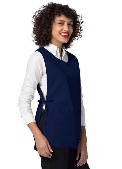 Adar Bib Apron - Navy - Oliver - Pewter