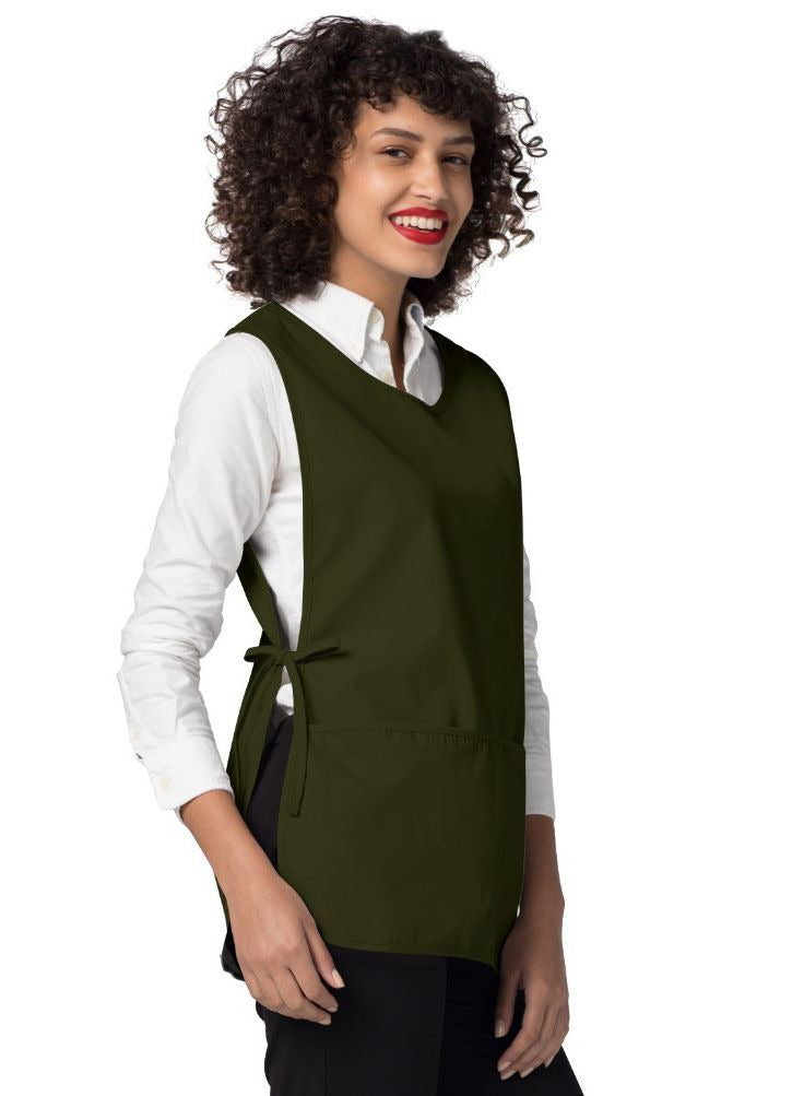 Adar Bib Apron - Navy - Oliver - Pewter