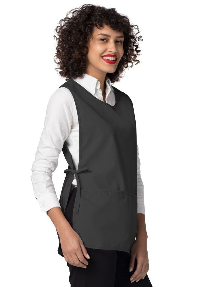 Adar Bib Apron - Navy - Oliver - Pewter