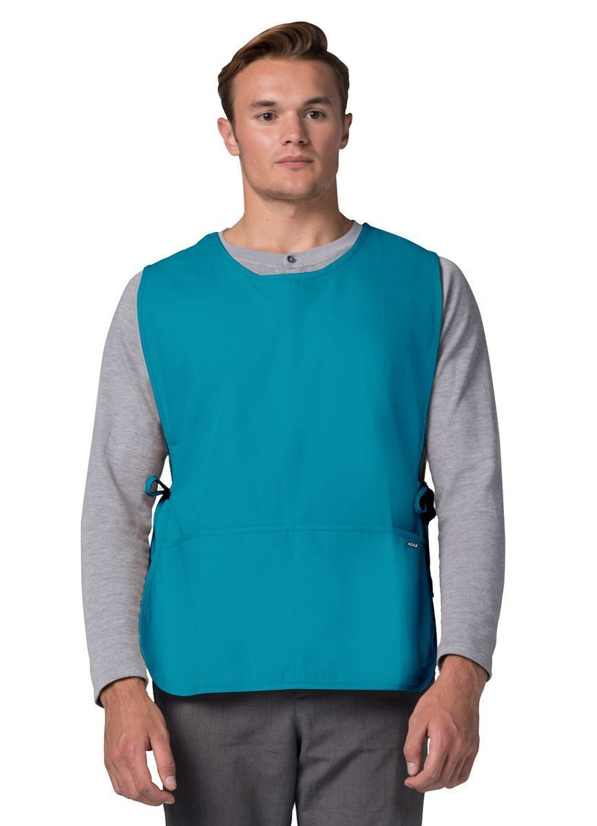 Adar Bib Apron - Teal Blue - Turquoise - White 1