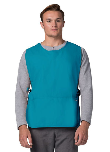 Adar Bib Apron - Teal Blue - Turquoise - White 1