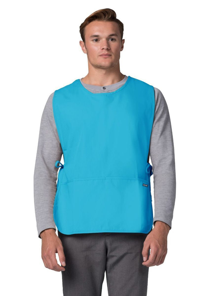 Adar Bib Apron - Teal Blue - Turquoise - White 1