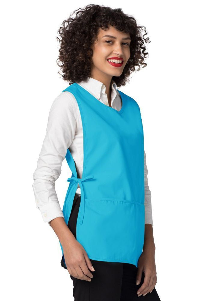 Adar Bib Apron - Teal Blue - Turquoise - White 1
