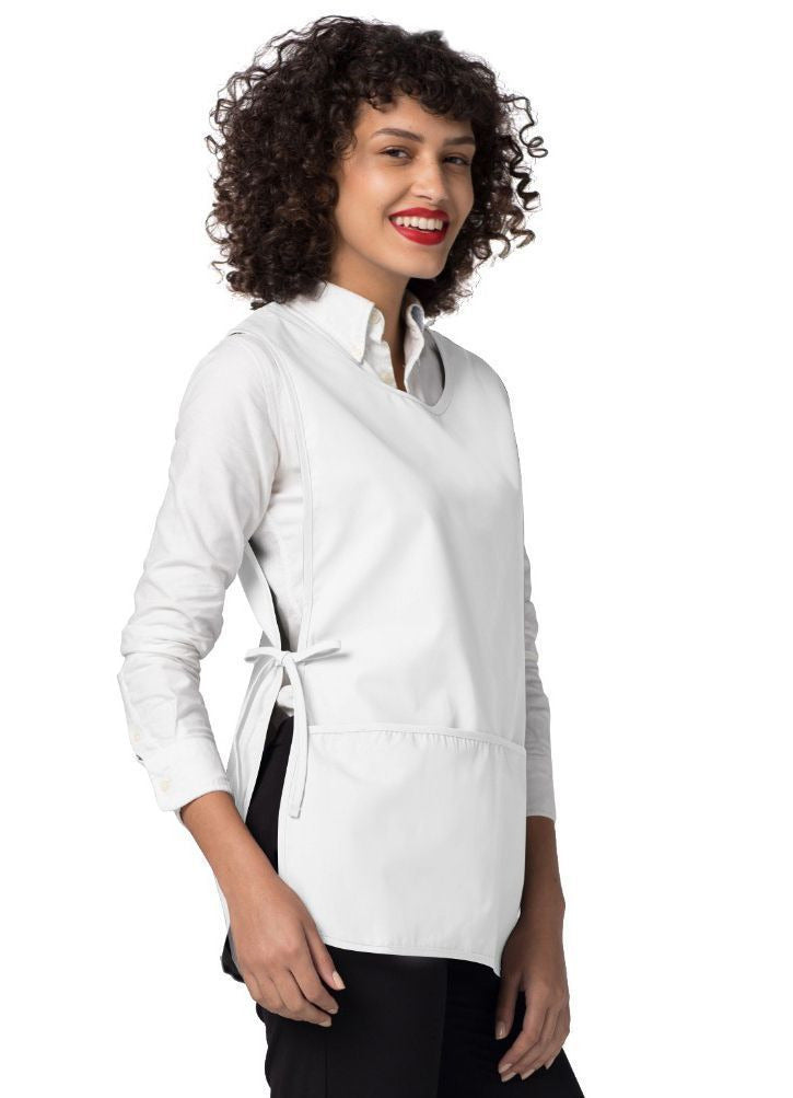Adar Bib Apron - Teal Blue - Turquoise - White 1