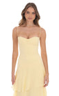 Lucy In The Sky Long Ruffle Maxi Dress in Yellow
