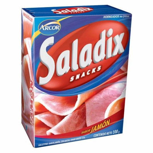 Pampa Direct Saladix Jamón Ham Snacks, Baked Not Fried, 100 g / 3.5 oz box (pack of 3)