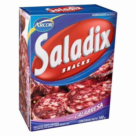 Pampa Direct Saladix Calabresan Salami Snacks, Baked Not Fried, 100 g / 3.5 oz box (pack of 3)