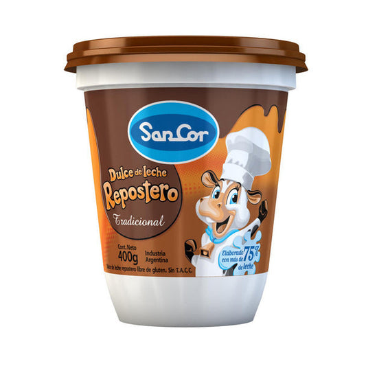 Pampa Direct Sancor Repostero Thicker Dulce de Leche Perfect for Pastry - Gluten Free, 400 g / 14.1 oz plastic bin