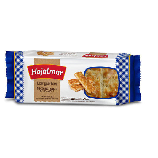 Pampa Direct Hojalmar Larguitas Bizcochos Dulces de Hojaldre Sugar Sprinkled Finger Cookies Puff Pastry Biscuits, 150 g / 5.29 oz (pack of 3)