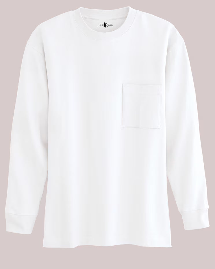 BLAIR John Blair Everyday Jersey Knit Long-Sleeve Pocket Tee Top 6