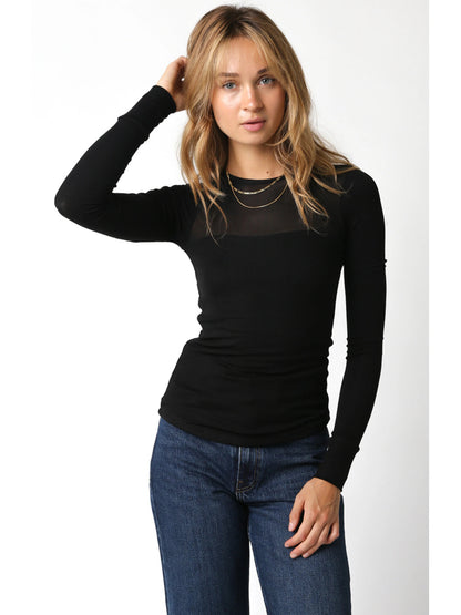 Ruby & Jenna Women's Mesh Front Top