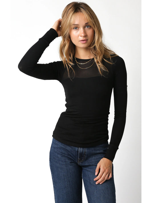 Ruby & Jenna Women's Mesh Front Top