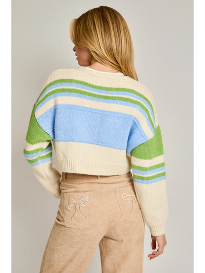 Ruby & Jenna Women's Cropped Sweater Cardigan