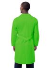 Adar Unisex 39" Lab Coat with Inner Pockets - Neon Lime Green - Purple - Royal Blue