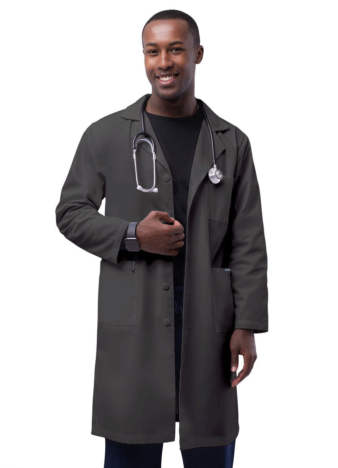 Adar Unisex 39" Lab Coat with Inner Pockets 2