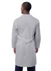 Adar Unisex 39" Lab Coat with Inner Pockets - Sliver Gray - Turquoise - White