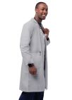 Adar Unisex 39" Lab Coat with Inner Pockets - Sliver Gray - Turquoise - White