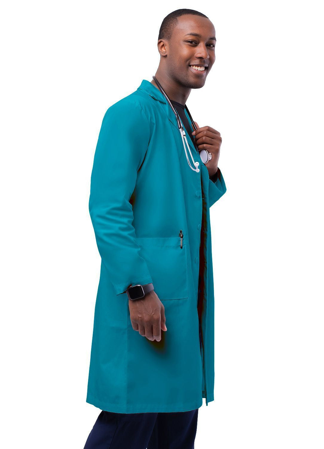 Adar Unisex 39" Lab Coat with Inner Pockets 2