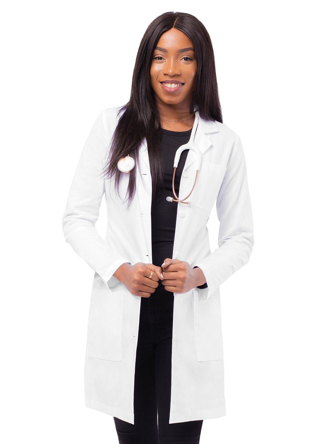 Adar Women's 36" Slim-Fit Lab Coat