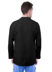 Adar Unisex 31" Classic Consultation Coat - Black - Burgundy - Ceil Blue