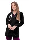 Adar Unisex 31" Classic Consultation Coat - Black - Burgundy - Ceil Blue