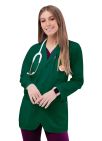 Adar Unisex 31" Classic Consultation Coat - Hunter Green - Navy - Teal Blue