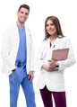 Adar Unisex 31" Classic Consultation Coat - White