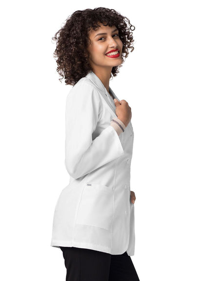 Adar Women's 30" Princess Cut Consultation Coat - White