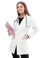 Adar Women's 32" Perfection Lab Coat - Black - White