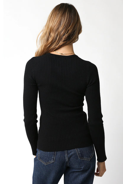Ruby & Jenna Women's Button Sweater