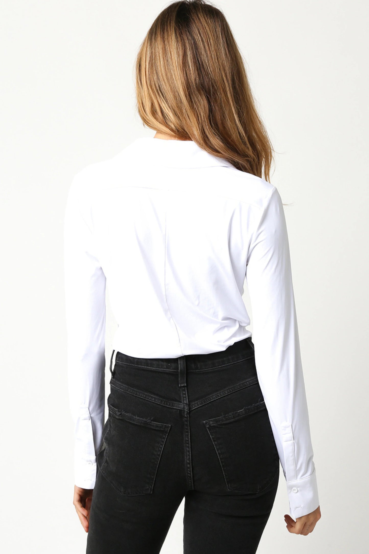 Ruby & Jenna Women's Button Down Bodysuit