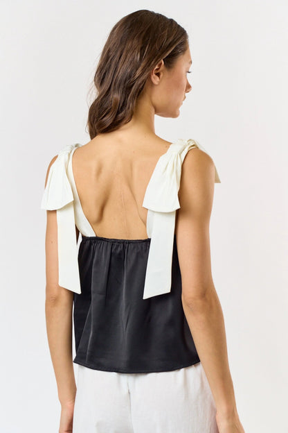 Ruby & Jenna Women's Bow Strap Blouse