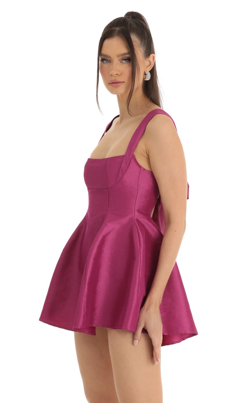 Lucy in the Sky Fit and Flare Dress in Berry
