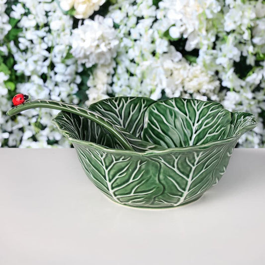 Cracker Barrel Cabbage Serving Bowl with Ladle