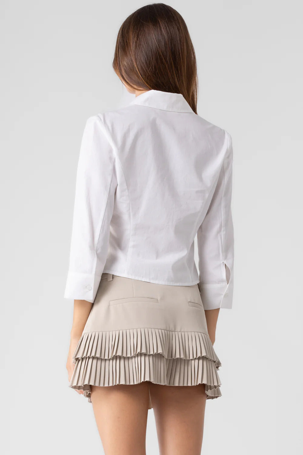 Ruby & Jenna Women's Fitted Button Down Top