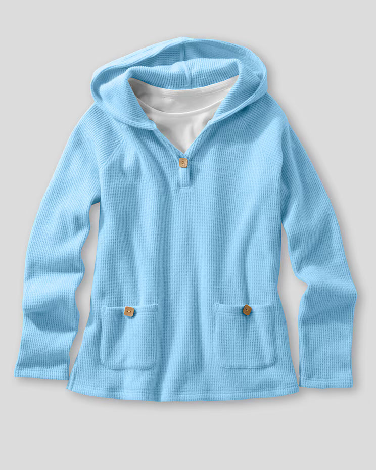 BLAIR Women’s Top Waffle Knit Hoodie (Petite) - x2