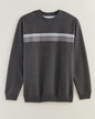 BLAIR John Blair Supreme Fleece Long-Sleeve Stripe Sweatshirt