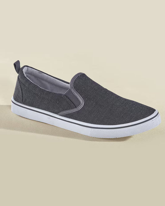 BLAIR Men's Shoes John Blair Canvas Slip-On Shoes (Grey) - x5
