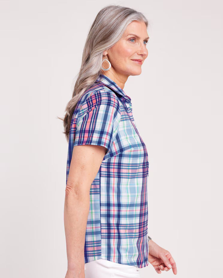 BLAIR Women's Tops Fiesta Camp Shirt (Misses) - x4