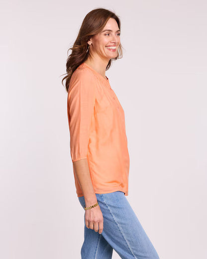 BLAIR Women’s Top Smocked Peasant Top (Women Plus) - x3
