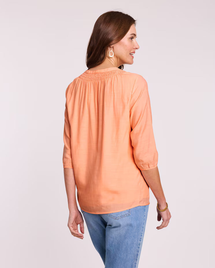 BLAIR Women’s Top Smocked Peasant Top (Women Plus) - x3