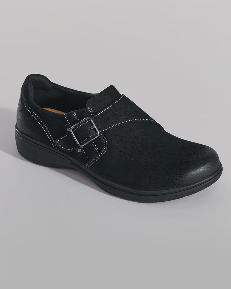 BLAIR Women’s Shoes Carleigh Jazz Slip-Ons By Clarks (Black)