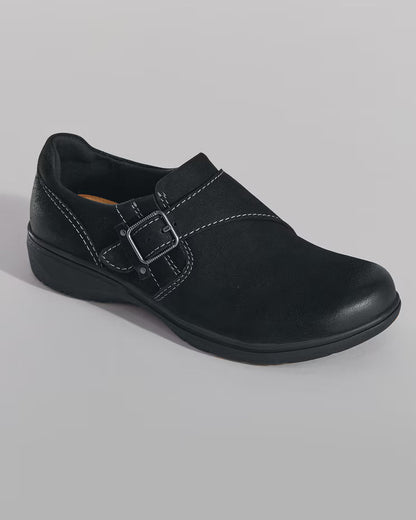 BLAIR Women’s Shoes Carleigh Jazz Slip-Ons By Clarks (Black)