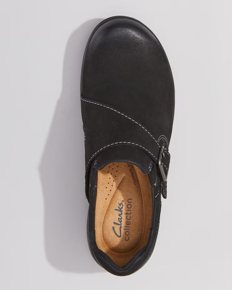 BLAIR Women’s Shoes Carleigh Jazz Slip-Ons By Clarks (Black)