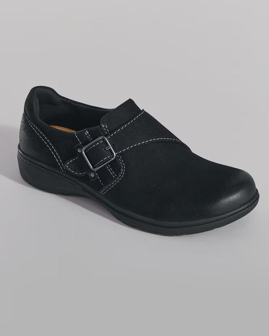 BLAIR Women’s Shoes Carleigh Jazz Slip-Ons By Clarks (Navy)