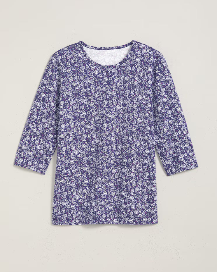 BLAIR Women's Tops Three-Quarter Sleeve Anytime Tee 2 (Petite) - x5